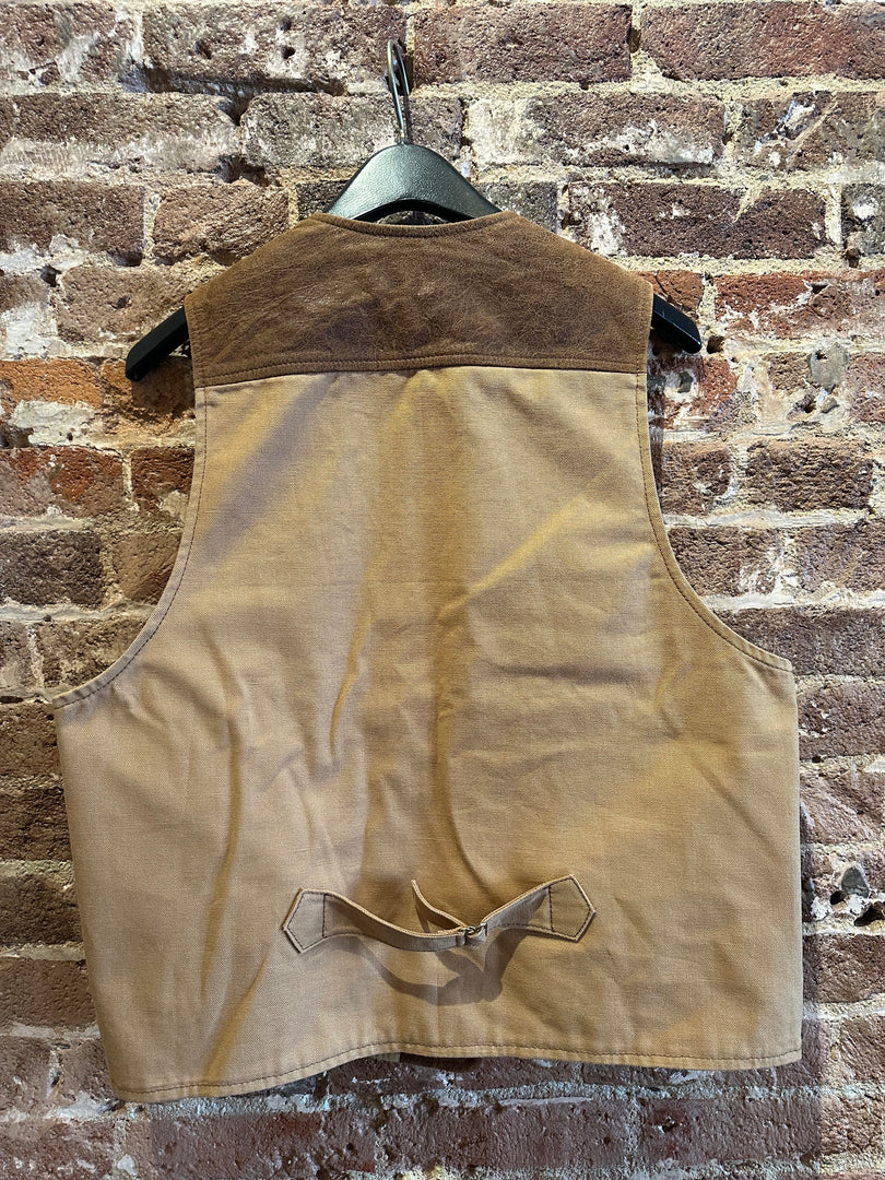 Distressed Leather Western Concho Vest
