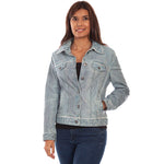 Load image into Gallery viewer, Lambskin Leather Jean Jacket
