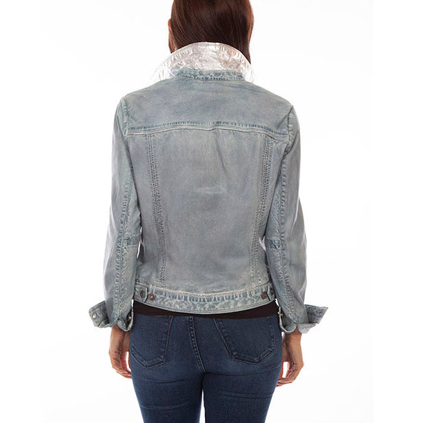 Lambskin Leather Jean Jacket