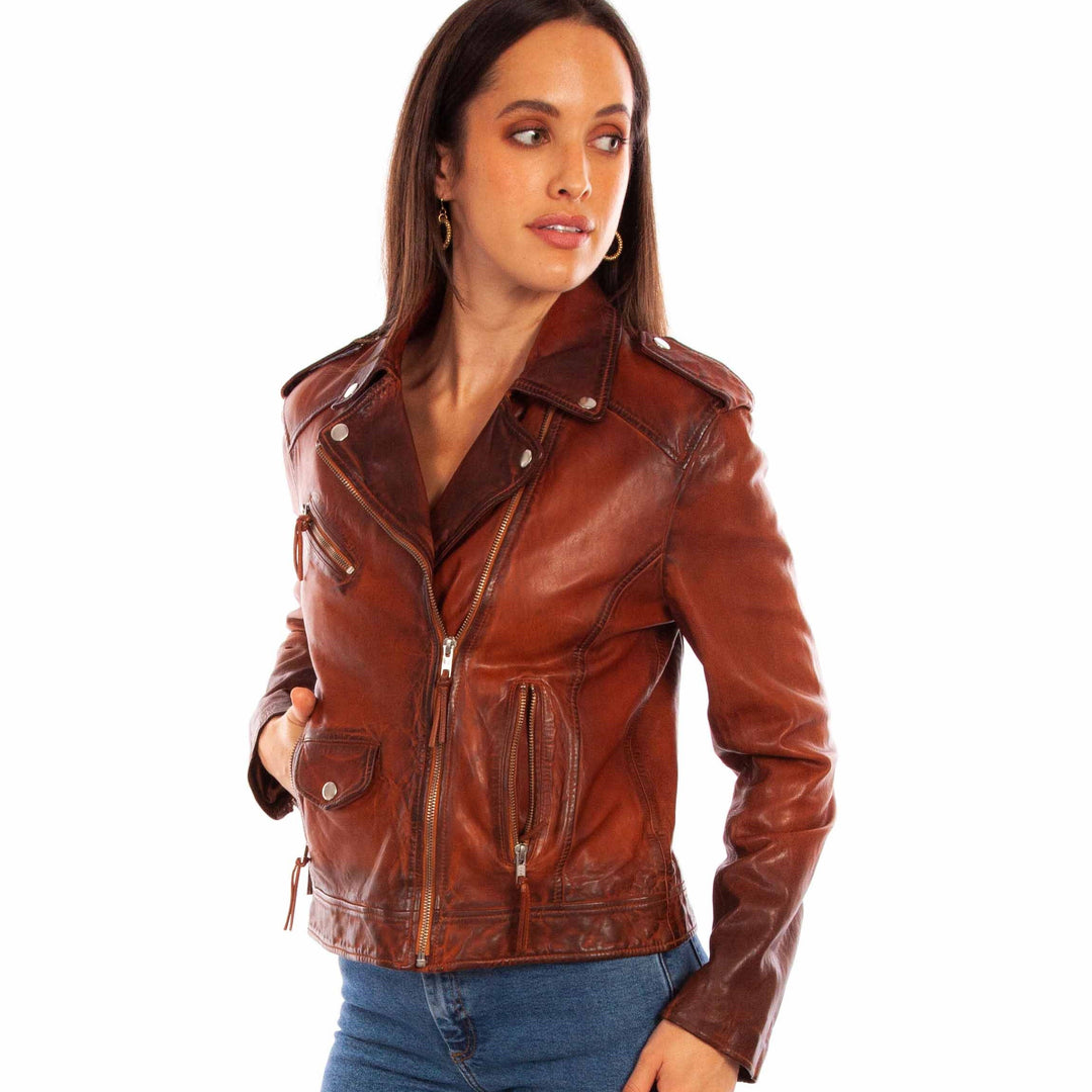 Burnished Lamb Moto Jacket