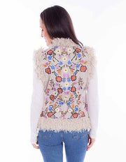 Embroidered Suede Vest