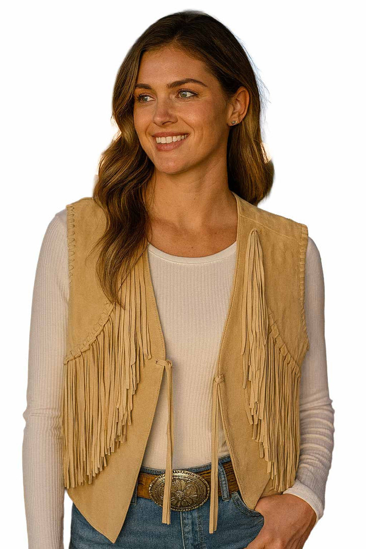 Suede Fringe Vest
