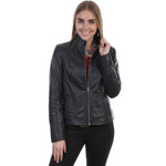 Load image into Gallery viewer, Stand-Collar Lambskin Jacket
