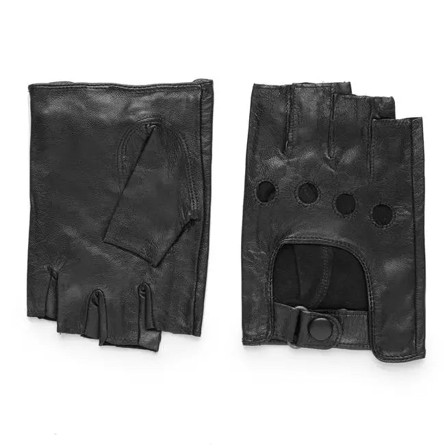 Fingerless Leather Driving Gloves