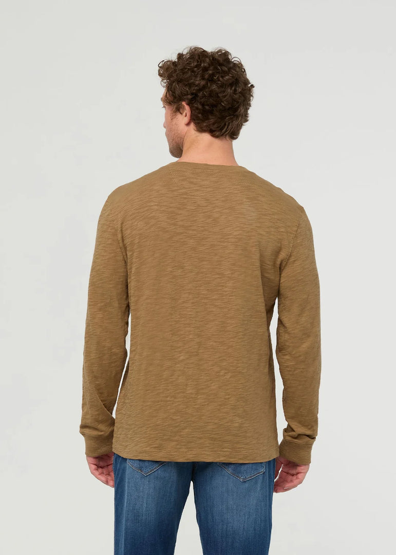 Midweight Slub Jersey Long Sleeve Henley