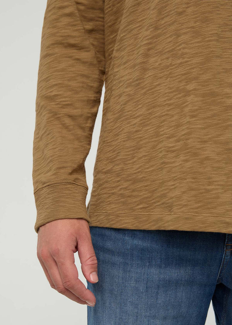 Midweight Slub Jersey Long Sleeve Henley