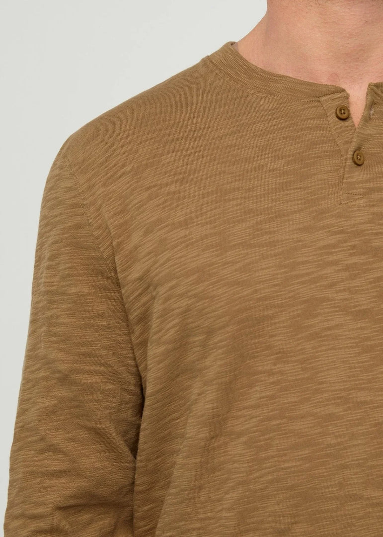 Midweight Slub Jersey Long Sleeve Henley