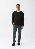 Load image into Gallery viewer, Midweight Slub Jersey Long Sleeve Henley