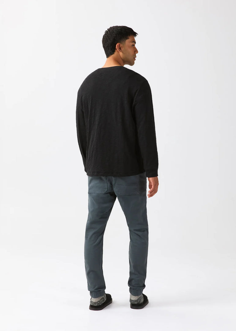 Midweight Slub Jersey Long Sleeve Henley
