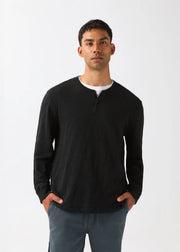 Midweight Slub Jersey Long Sleeve Henley