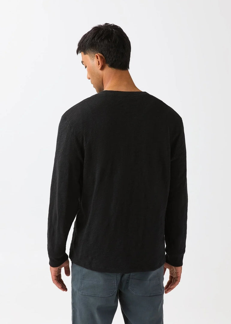 Midweight Slub Jersey Long Sleeve Henley
