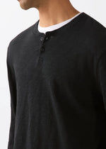 Load image into Gallery viewer, Midweight Slub Jersey Long Sleeve Henley