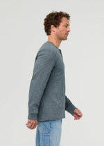 Load image into Gallery viewer, Midweight Slub Jersey Long Sleeve Henley