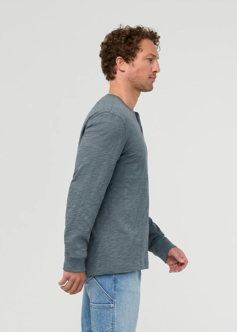 Midweight Slub Jersey Long Sleeve Henley