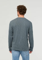 Load image into Gallery viewer, Midweight Slub Jersey Long Sleeve Henley