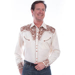 Load image into Gallery viewer, Men&#39;s Tooled Embroidery Western Shirt
