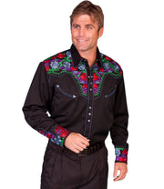 Men's Tooled Embroidery Western Shirt