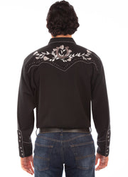 Horseshoes & Roses Embroidered Western Shirt