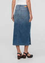 Load image into Gallery viewer, Performance Denim Slit Skirt