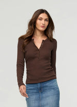 Load image into Gallery viewer, Ribbed Pima Long Sleeve Henley