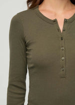 Load image into Gallery viewer, Ribbed Pima Long Sleeve Henley