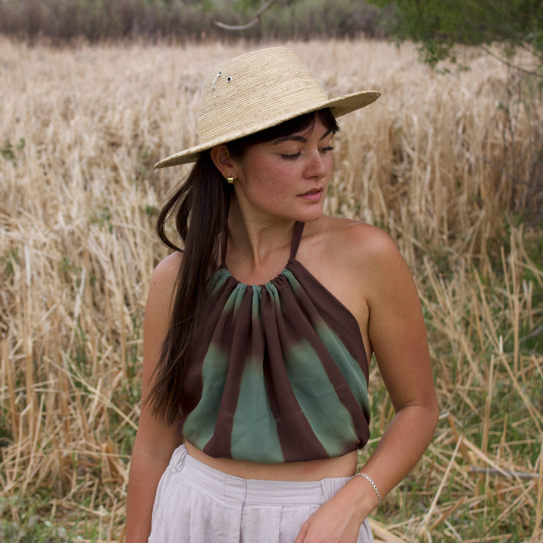 Silk Shibori Halter Top - La Paz