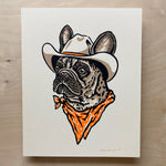 Load image into Gallery viewer, French Bulldog Cowdog - Signed Silkscreen Print