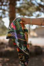 Load image into Gallery viewer, Vivid Wildflowers 100% Mulberry Silk Wild Rag