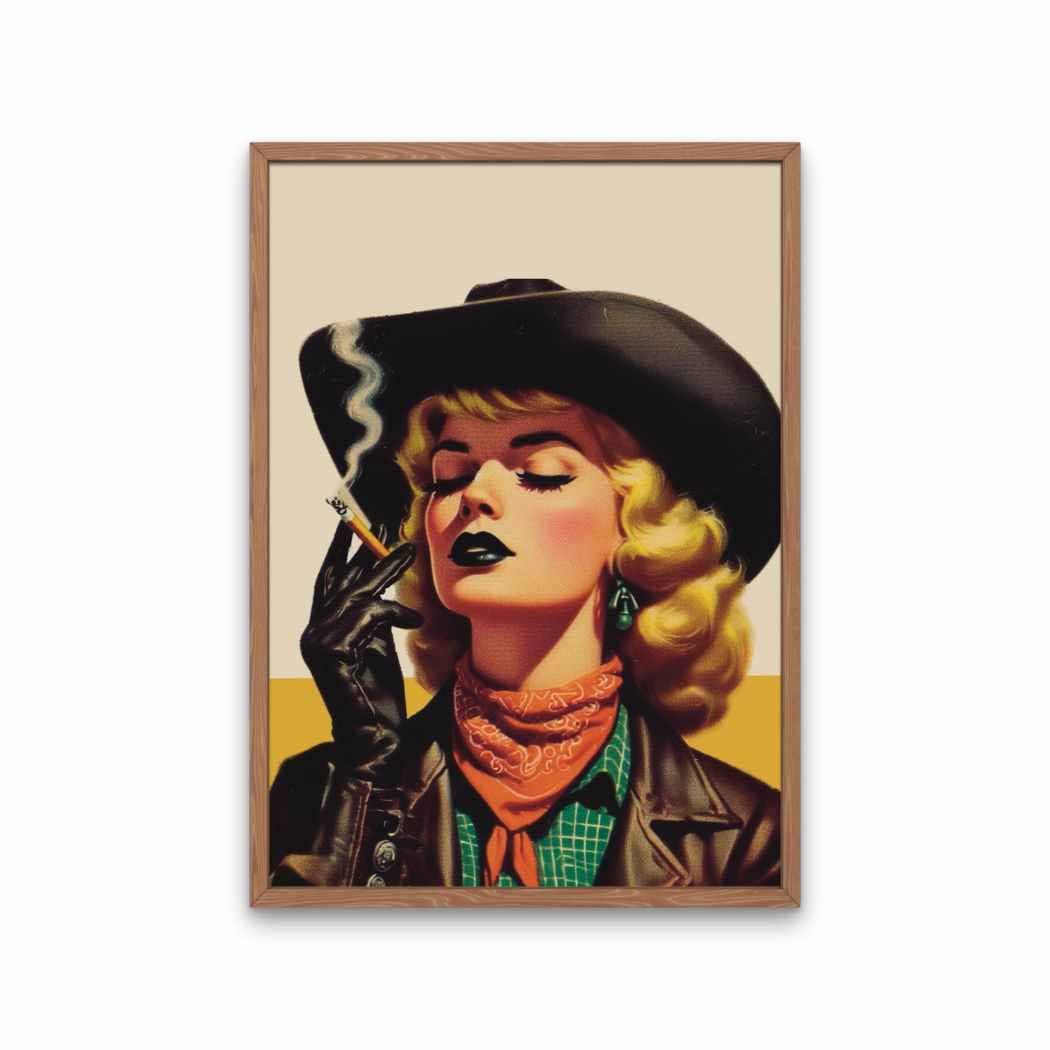 Goth Cowgirl Art Print