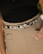 Load image into Gallery viewer, Dania Leopard Skinny Belt
