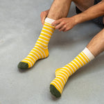 Load image into Gallery viewer, Wide Stripes Combed Cotton Socks

