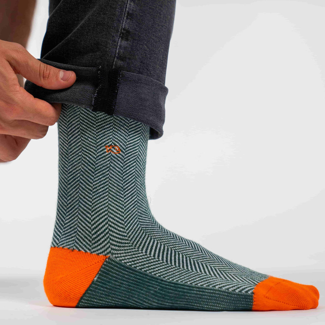 Herringbone Combed Cotton Socks