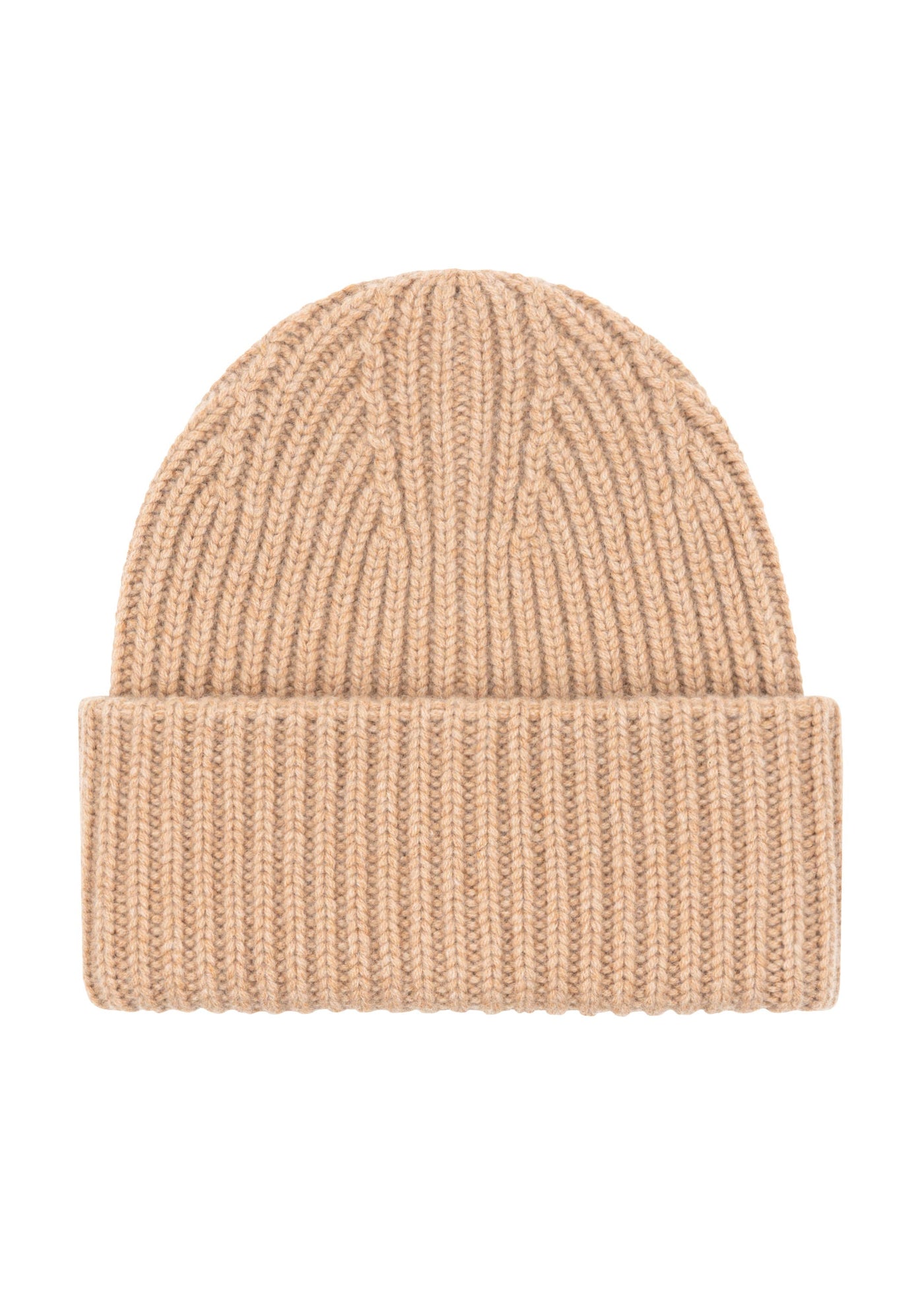 Cashmere Thick Rib Beanie Hat