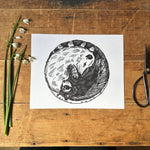 Load image into Gallery viewer, Possum Raccoon Circle Love 8x10 Print
