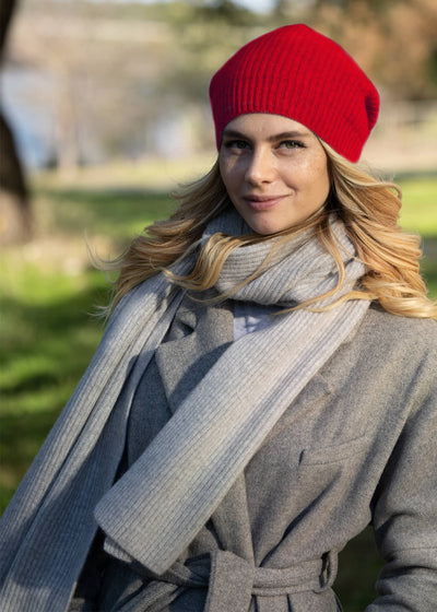 Cashmere Bulky Rib Hat