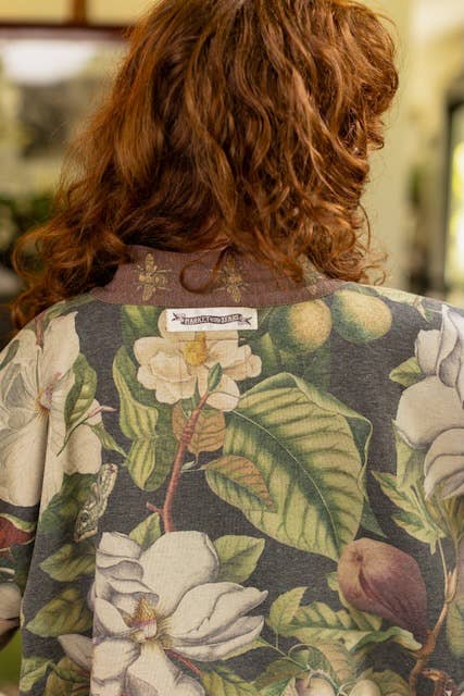 Fleur De Lune Fleece Cottage Cardigan Jacket