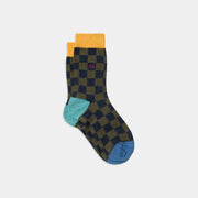 Checkered Combed Cotton Socks