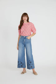 Martha Scalloped Crop Jeans