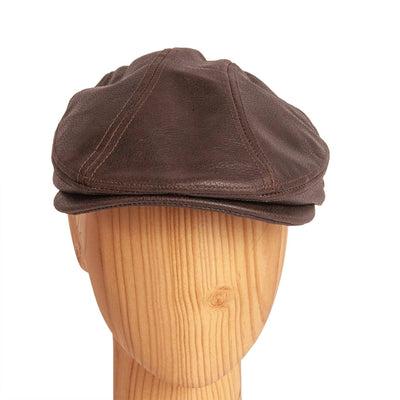 Bookie Leather Cap