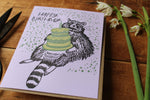 Load image into Gallery viewer, Birthday Raccoon Card
