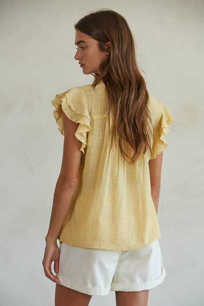 Ruffled Cotton Blouse