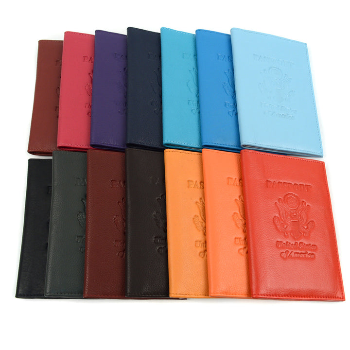 Leather Embossed Passport Cover