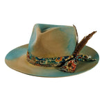 Load image into Gallery viewer, Graffiti Wool Felt Teardrop Fedora Hat
