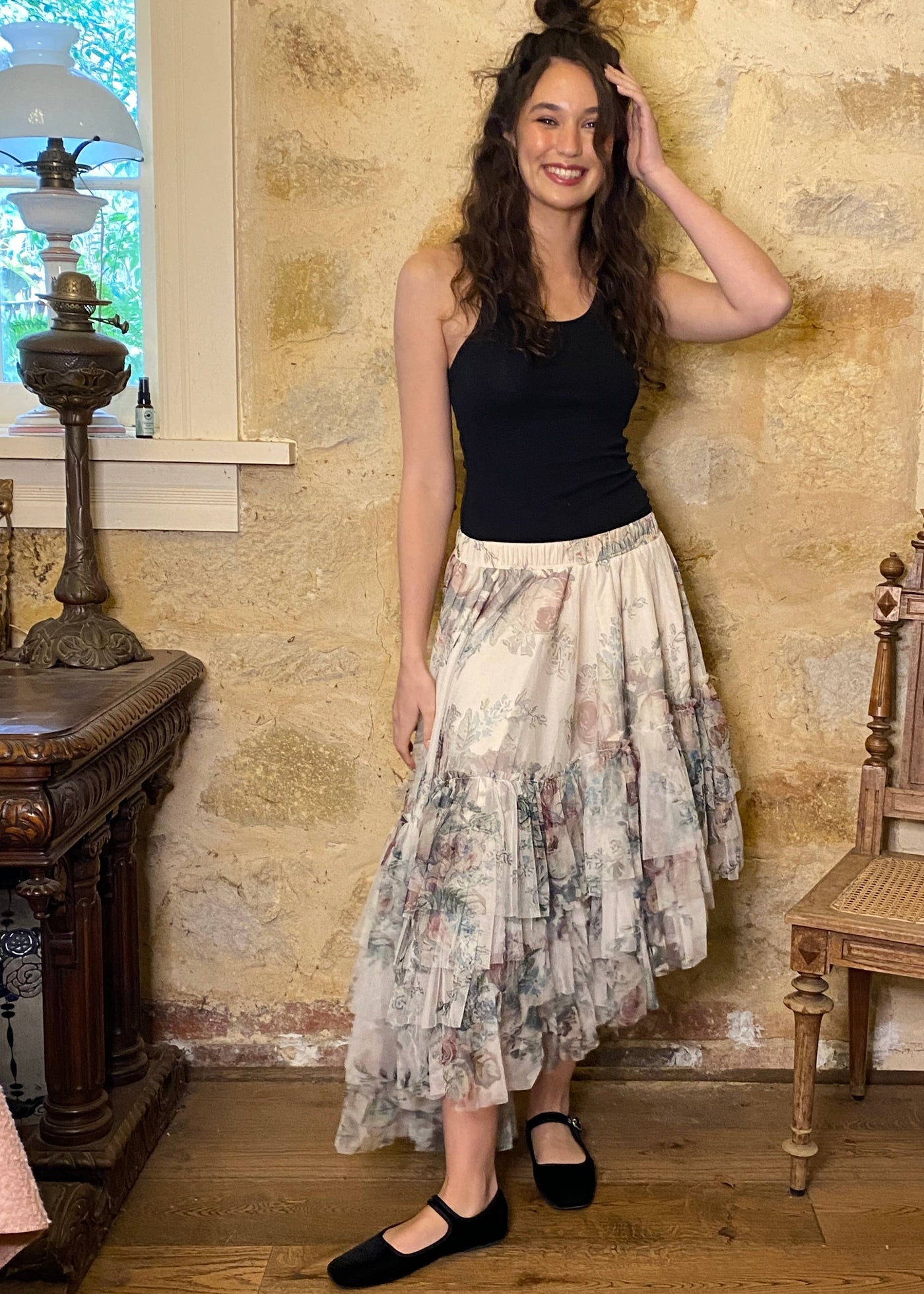 Ballerina skirt - Cream Floral