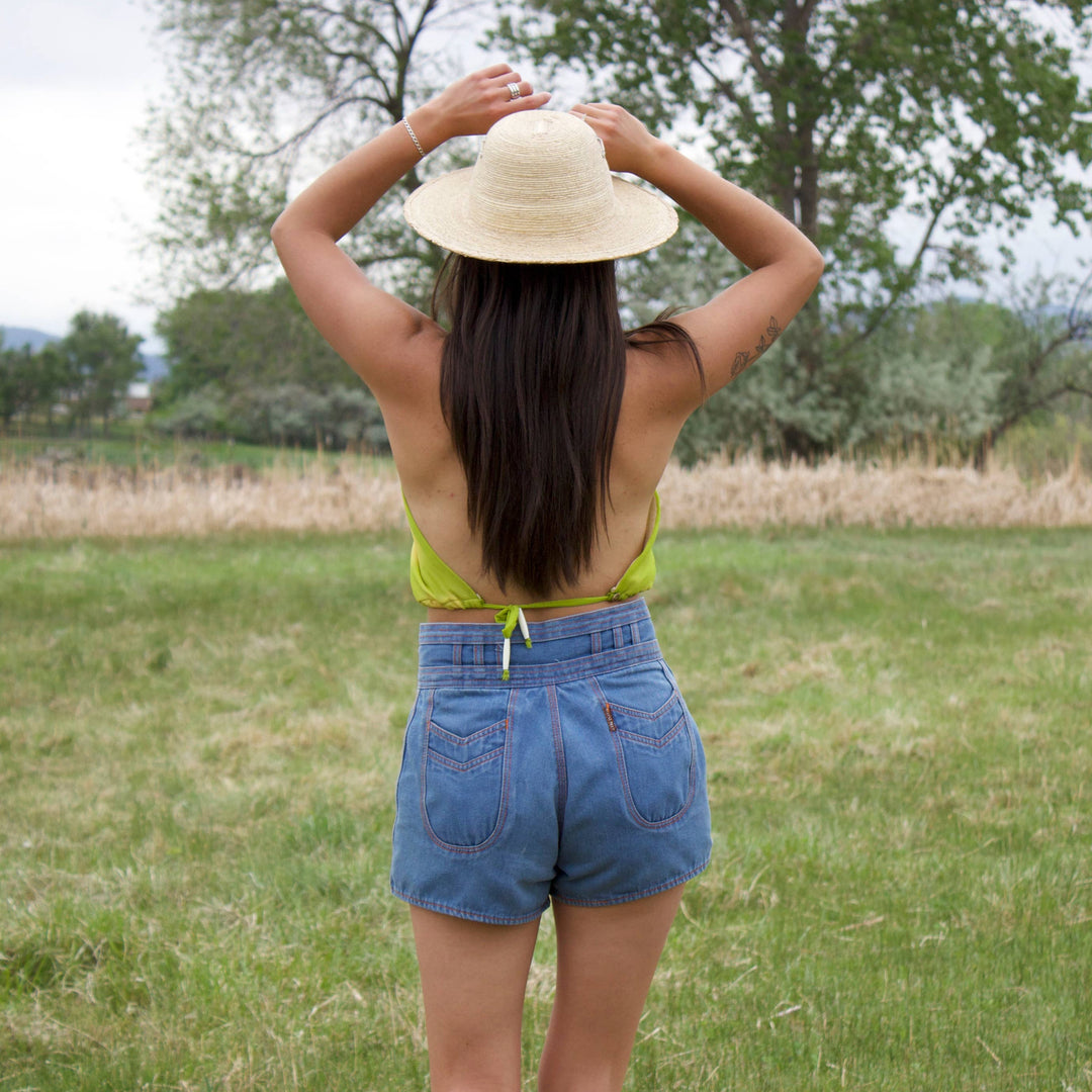 Silk Shibori Halter Top - Tamarindo