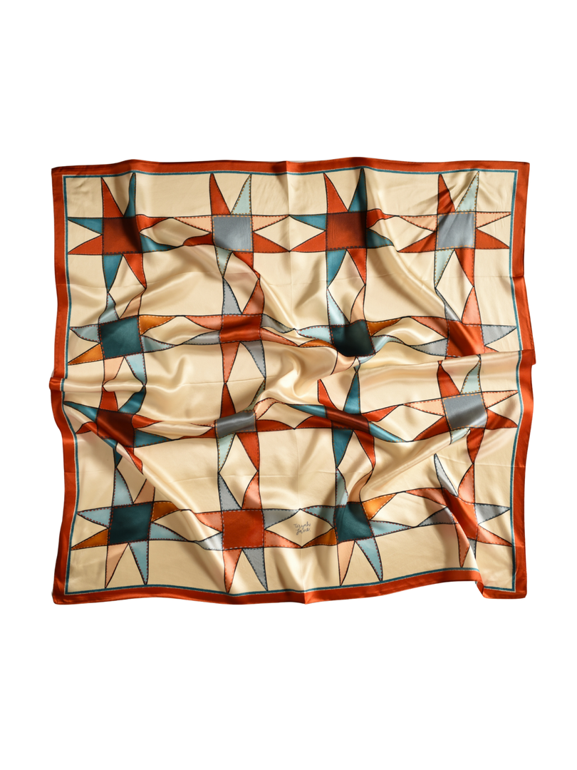 Americana Stars 100% Mulberry Silk Wild Rag
