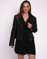Load image into Gallery viewer, Munroe Leather Biker Jacket
