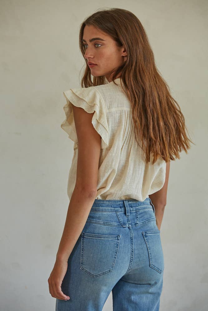 Ruffled Cotton Blouse