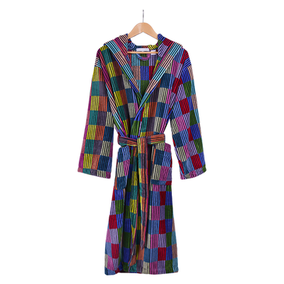 Patchwork Hooded Dressing Gown