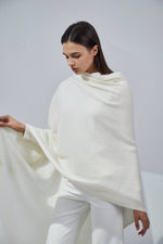 Load image into Gallery viewer, Pure Cashmere Travel Wrap Snow
